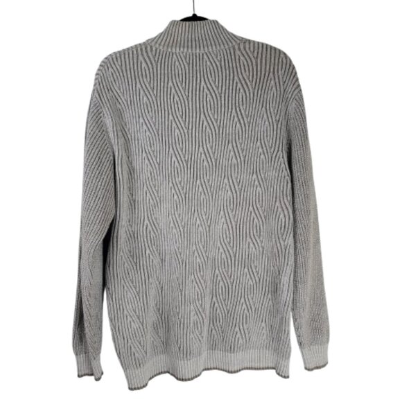 Tommy Bahama XL Half Zip Pullover Sweater Size XL Cream Casual Knit - Picture 2 of 8